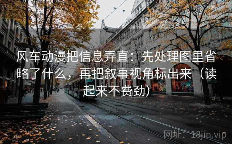 风车动漫把信息弄直：先处理图里省略了什么，再把叙事视角标出来（读起来不费劲）